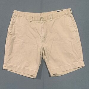 Polo Ralph Lauren Mens‎ Classic Fit 9" Chino Shorts Khaki Tan Cotton Size 40
